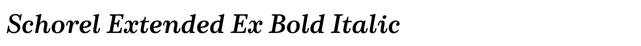 Schorel Extended Ex Bold Italic image
